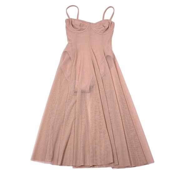 Norma Kamali Underwire Swim Dress in Rose Gold